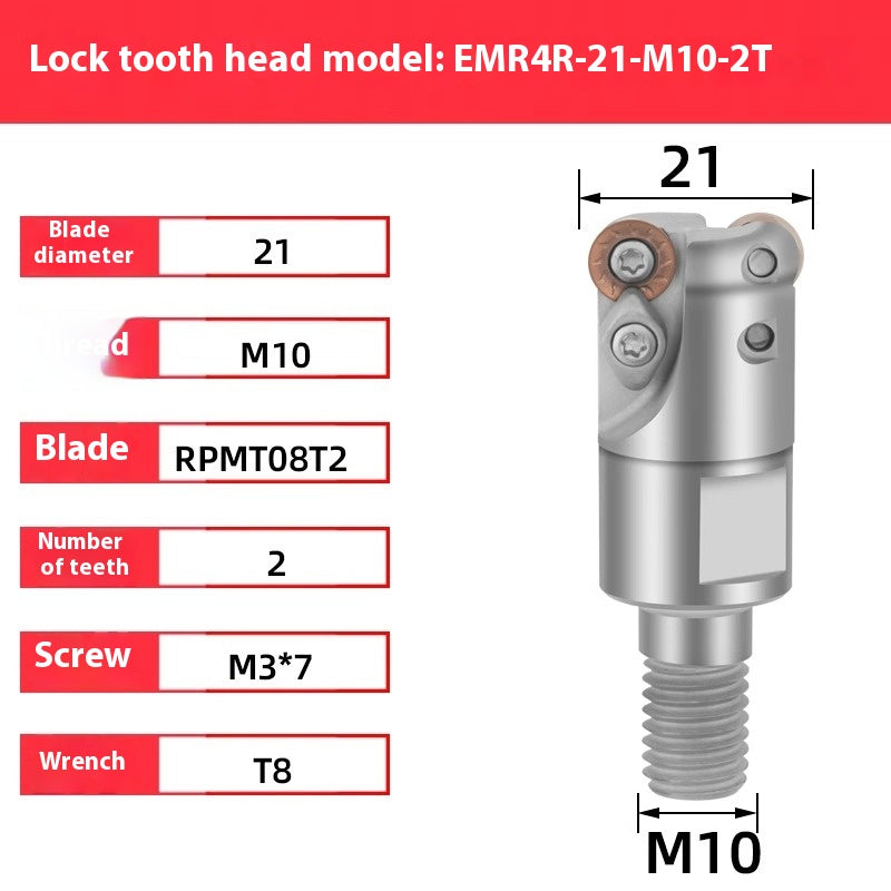 2071-TE90 fast feed locking tooth milling cutter head EMR4R 5R 6R tungsten steel seismic milling cutter head T2139 finish milling cutter head Shandong Denso Pricision Tools Co.,Ltd.
